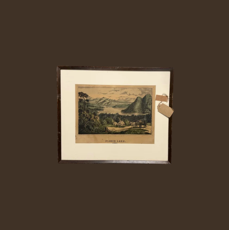 Vintage 'Placid Lake' Framed Art