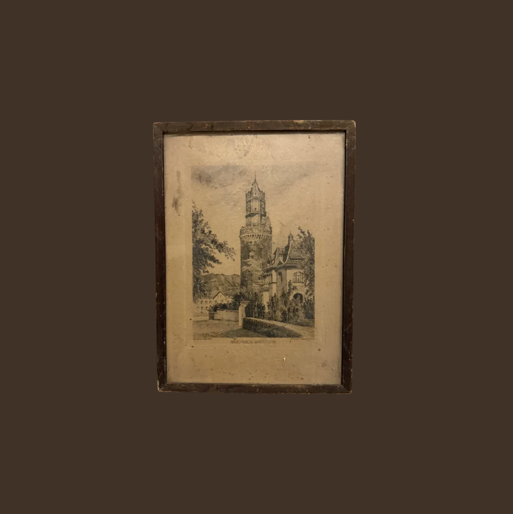 Vintage Framed Sketch